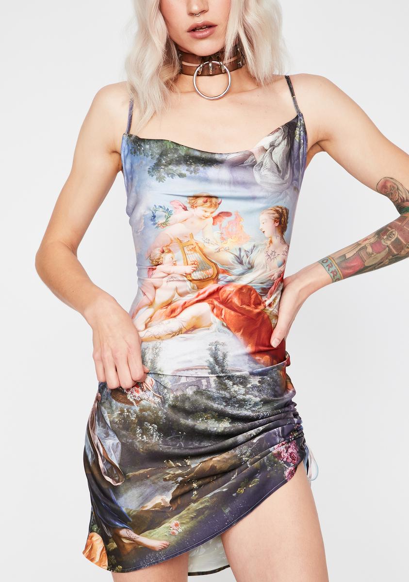 liner slap af Stien Current Mood Renaissance Painting Mini Dress - Multi – Dolls Kill