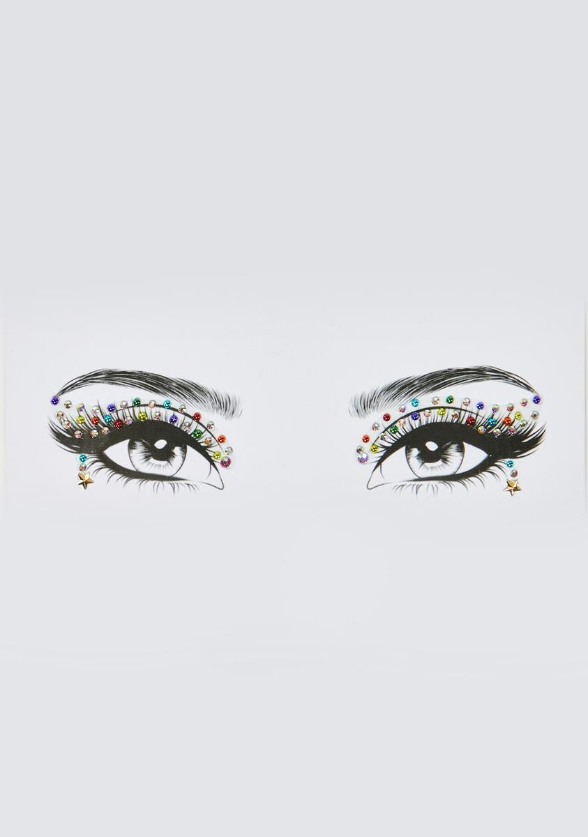 Rhinestone Star Eye Gems - Rainbow – Dolls Kill