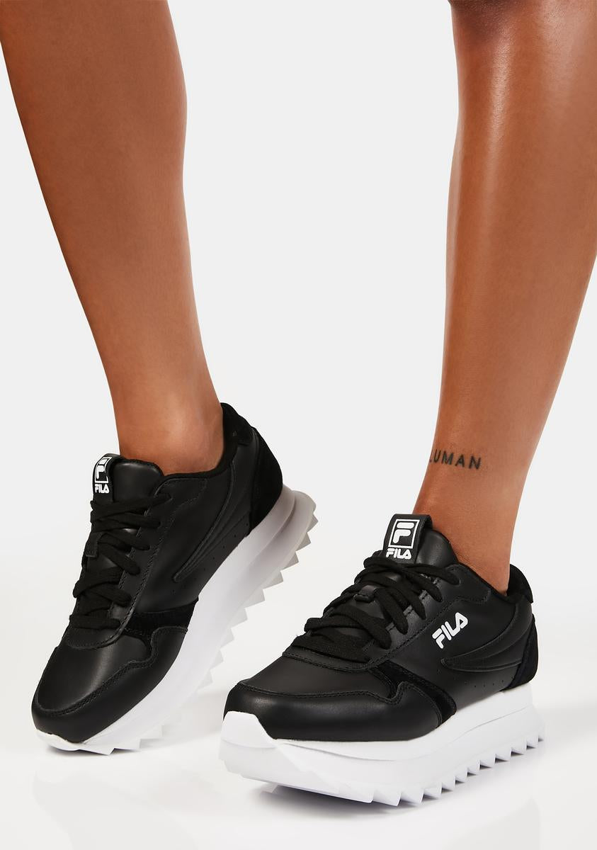 Fila Platform Sneakers - Black – Dolls Kill