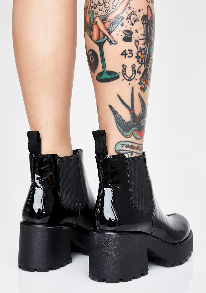 VAGABOND SHOEMAKERS Dioon Patent Leather Boots – Dolls Kill