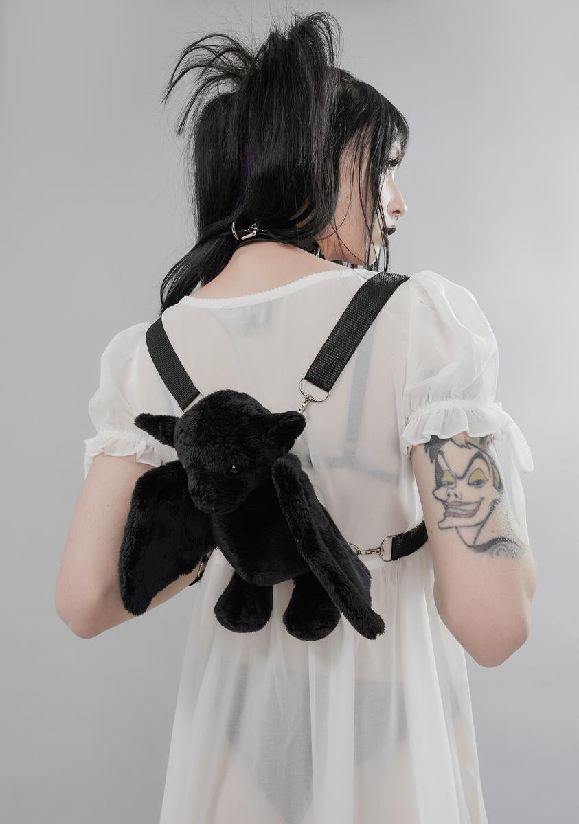 Widow Bat Plushie Backpack - Black – Dolls Kill