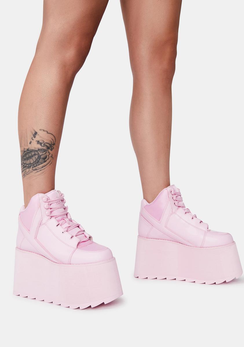 Y.R.U. Pink Qozmo 2 Platform Sneakers – Dolls Kill