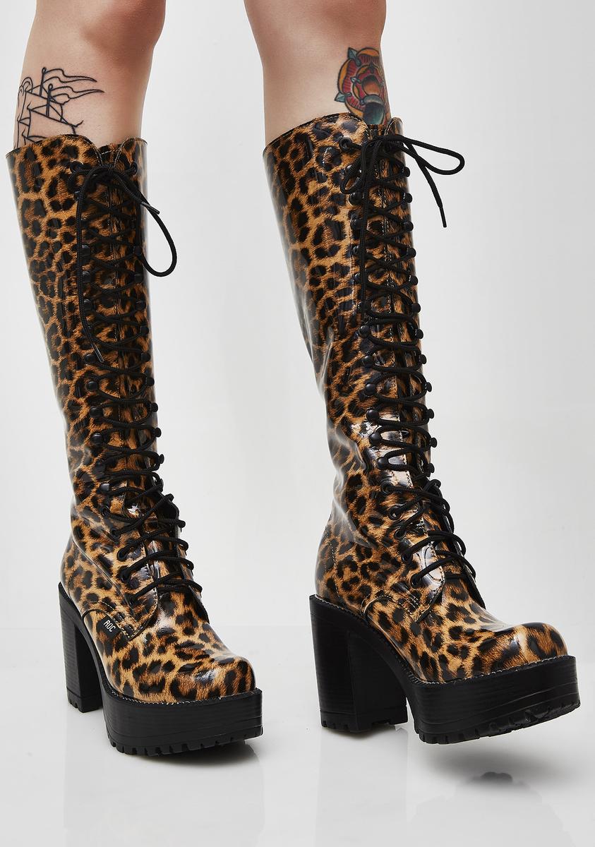 ROC Boots Australia Leopard Lash Boots – Dolls Kill