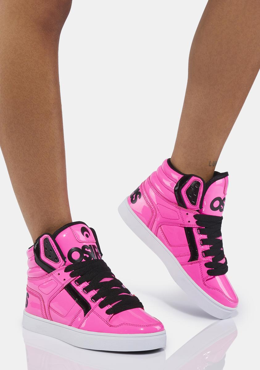 Osiris High Top Sneakers - Neon Pink – Dolls Kill
