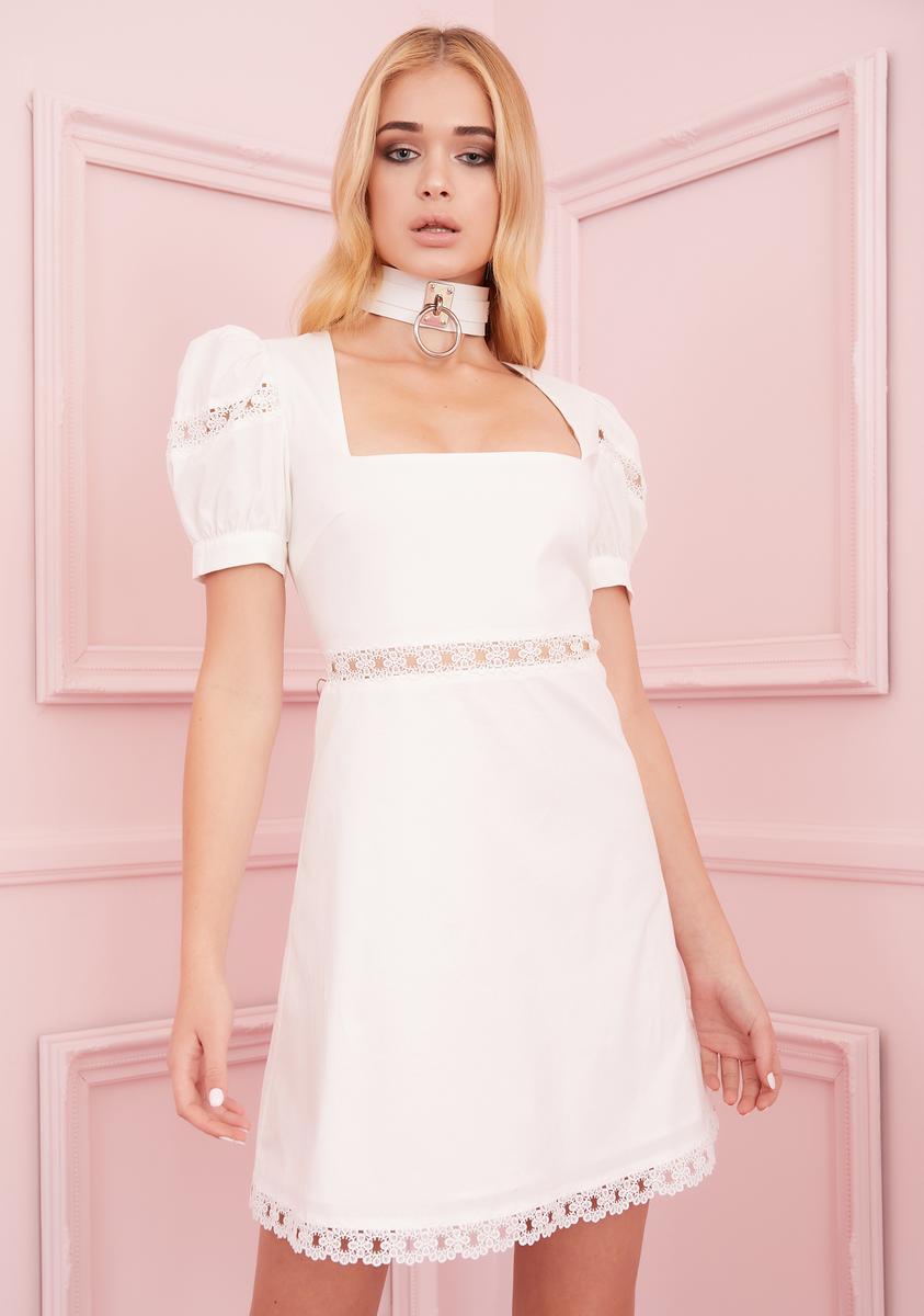 Sugar Thrillz Milk Maid Romantic Dress White – Dolls Kill