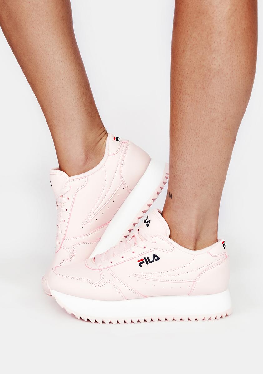 Fila Pink Orbit Stripe Platform Sneakers – Dolls Kill