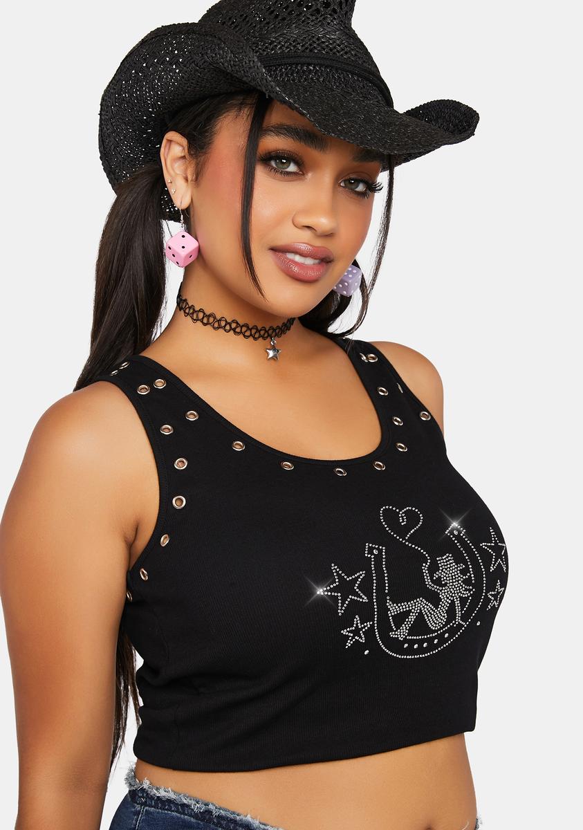 Women's Compton Cowboys Silhouette Graphic Tank Top - Black S : Target