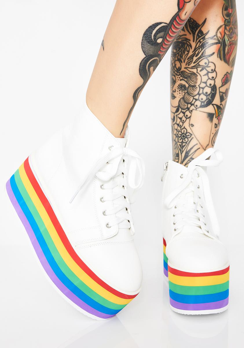 Rainbow Platform Sneakers – Dolls Kill