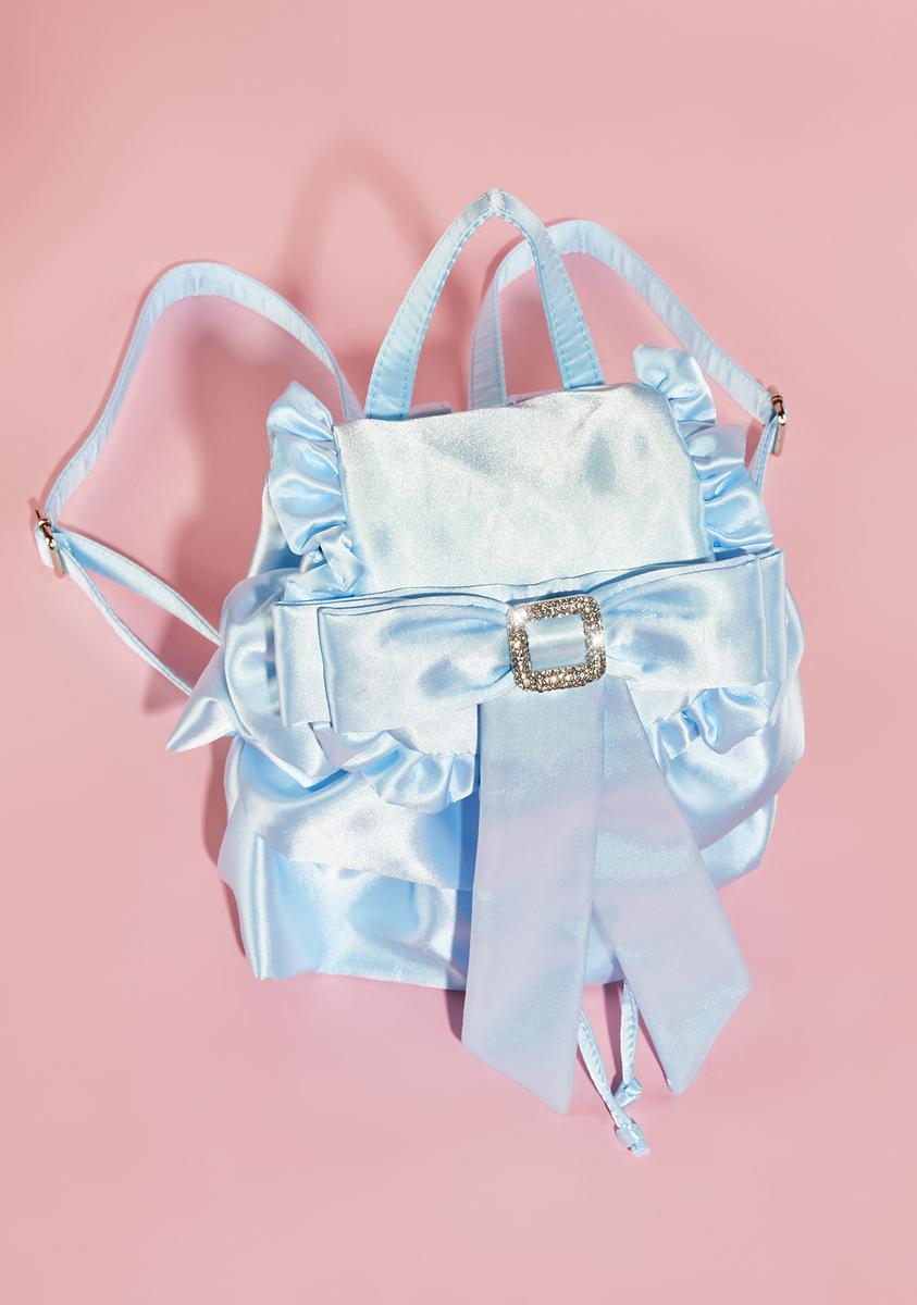 Sugar Thrillz Satin Bow Mini Backpack - Light Blue – Dolls Kill
