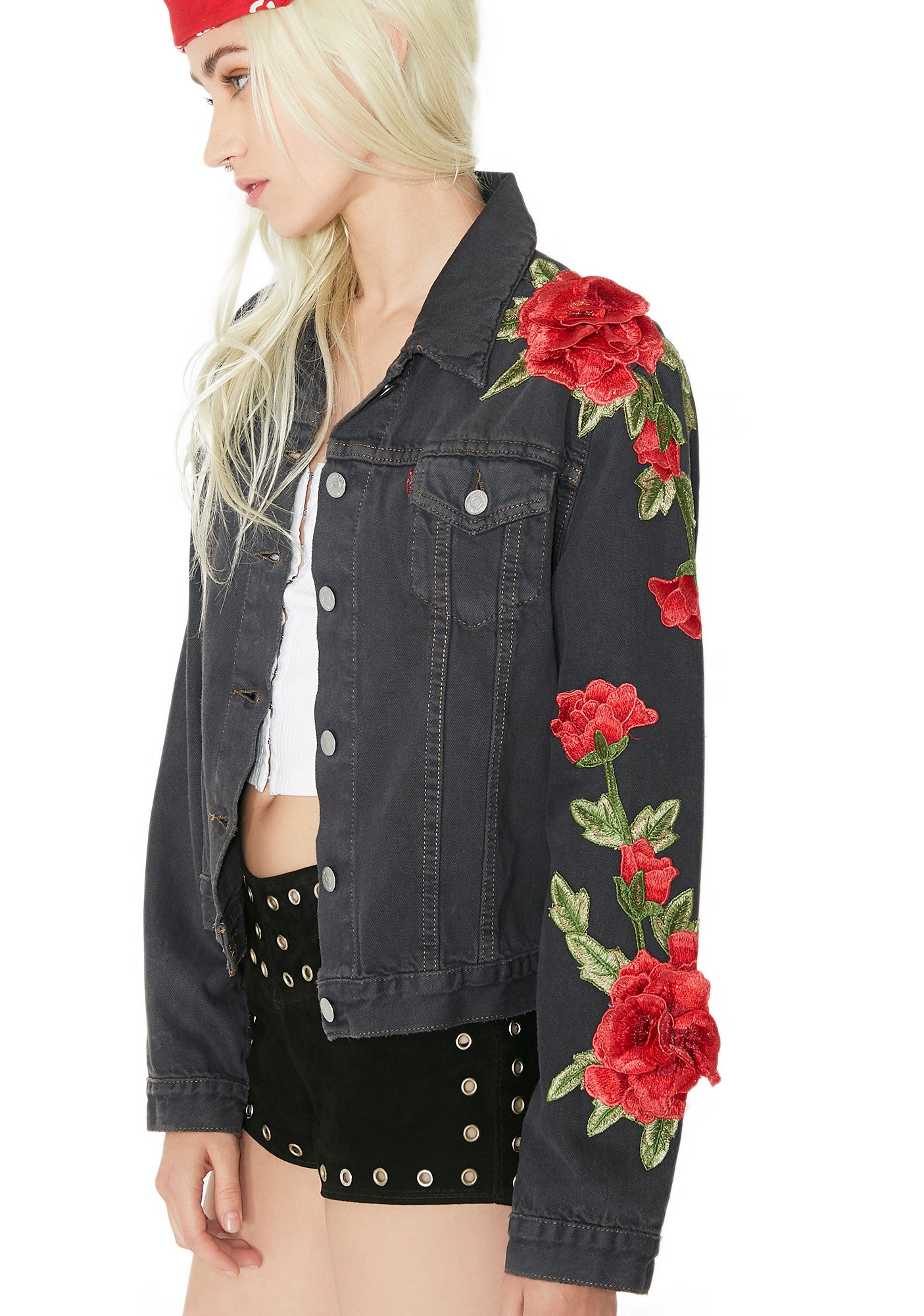 Roses Denim Jacket – Dolls Kill