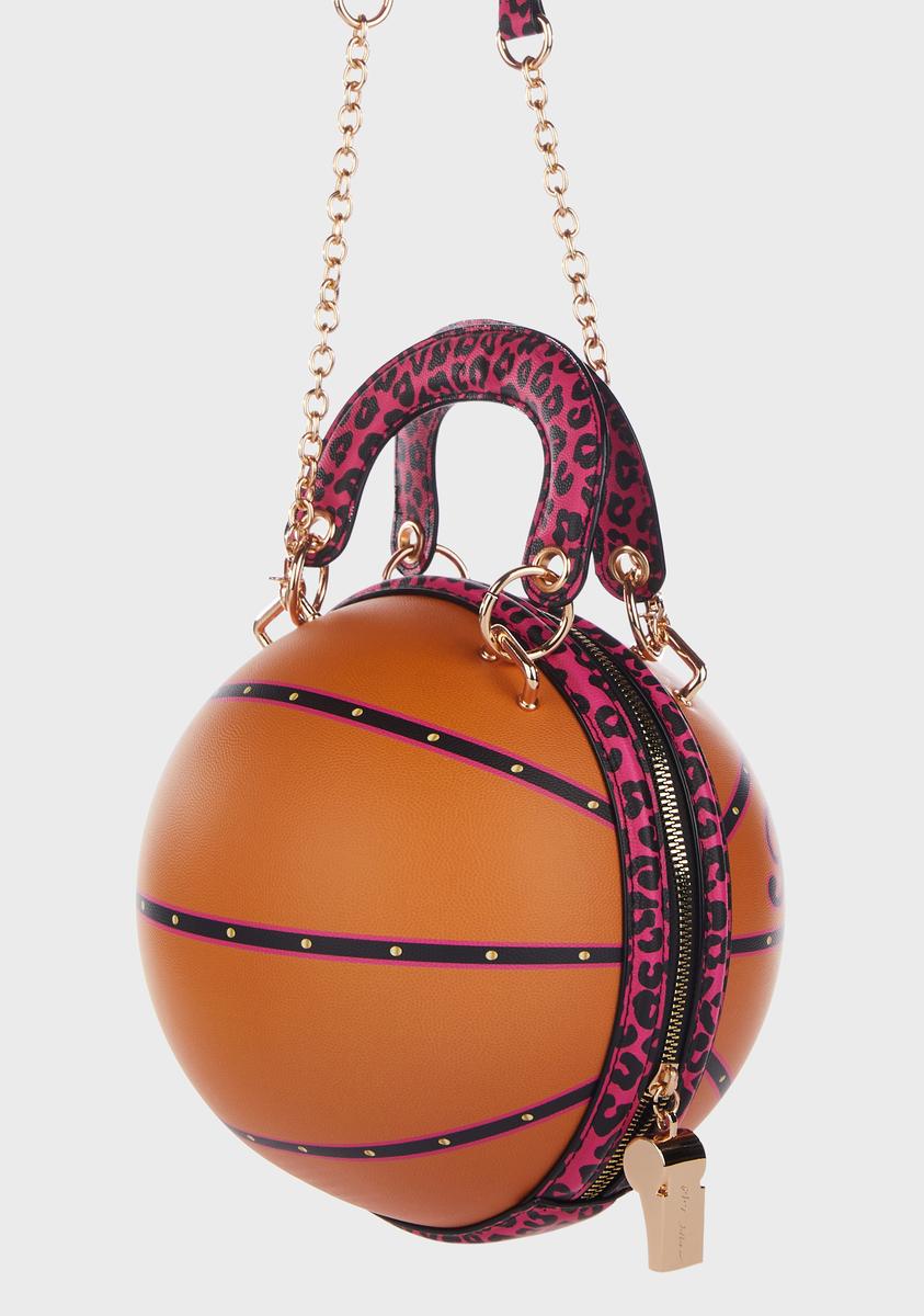 Betsey Johnson Slam Dunk Kitsch Basketball Satchel Crossbody outlet Shoulder Bag Purse