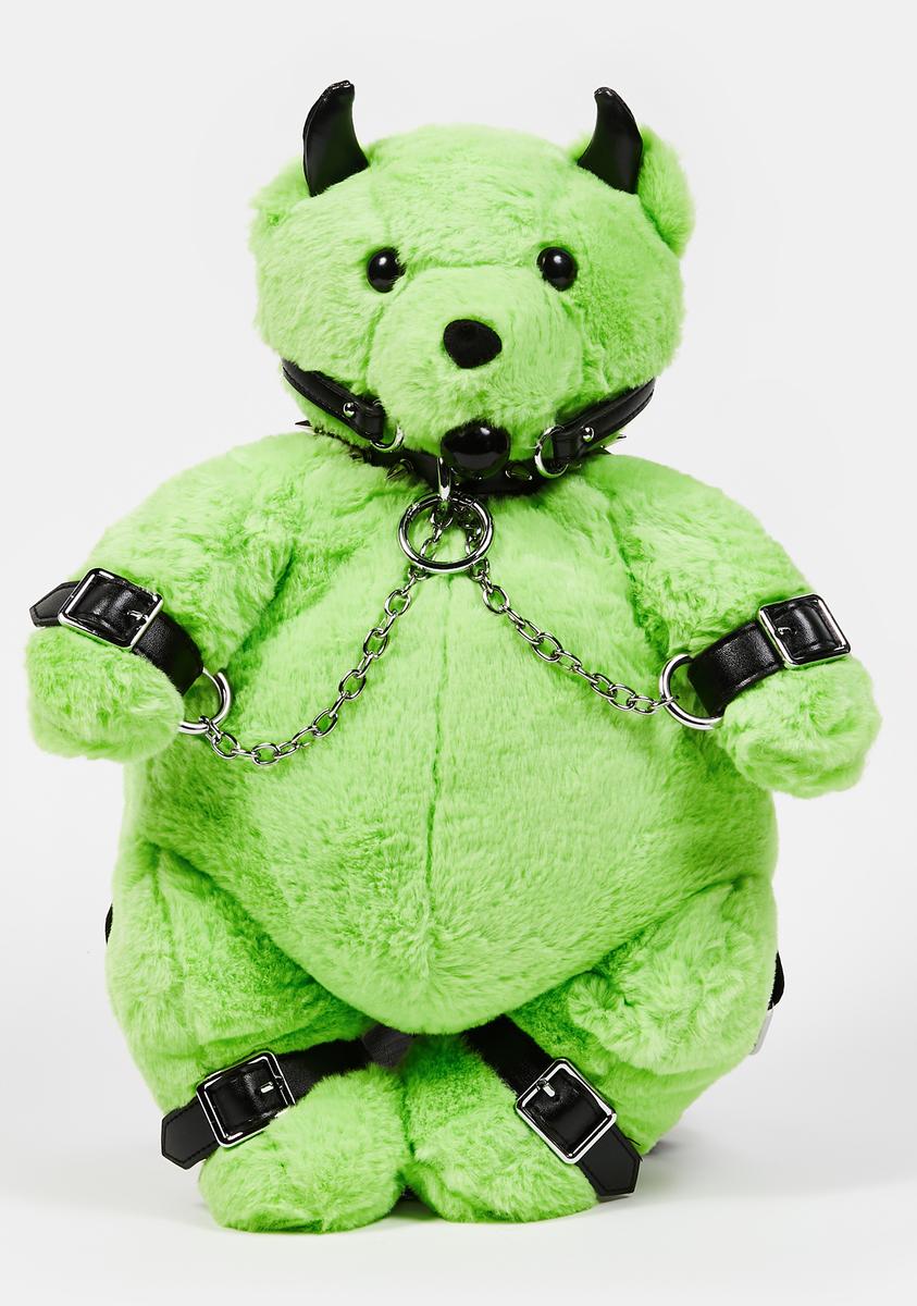 SPRAYGROUND: teddy bear backpack in vegan leather - Black