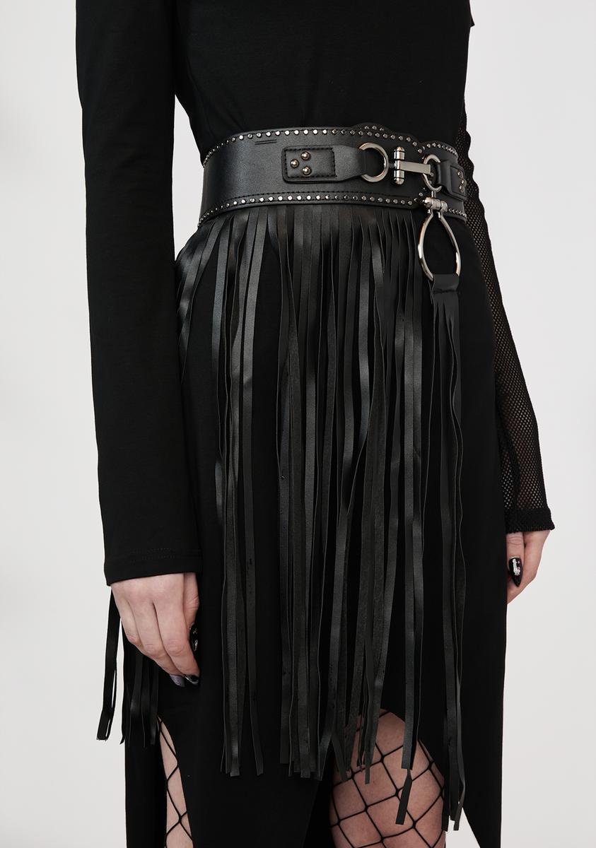 Ruffled High-Waisted Belt M-L — Belts Devil Fashion