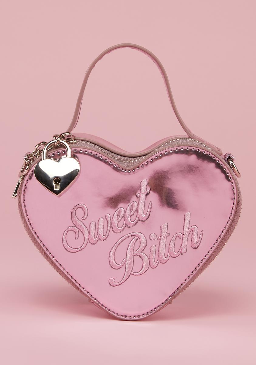 Pink Kisses Heart Purse Heart Shaped Crossbody Bag With 