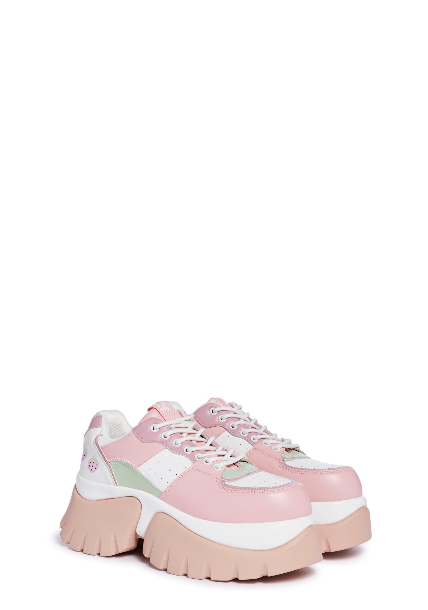 Koi Footwear Strawberry Graphic Sneakers - Pink – Dolls Kill