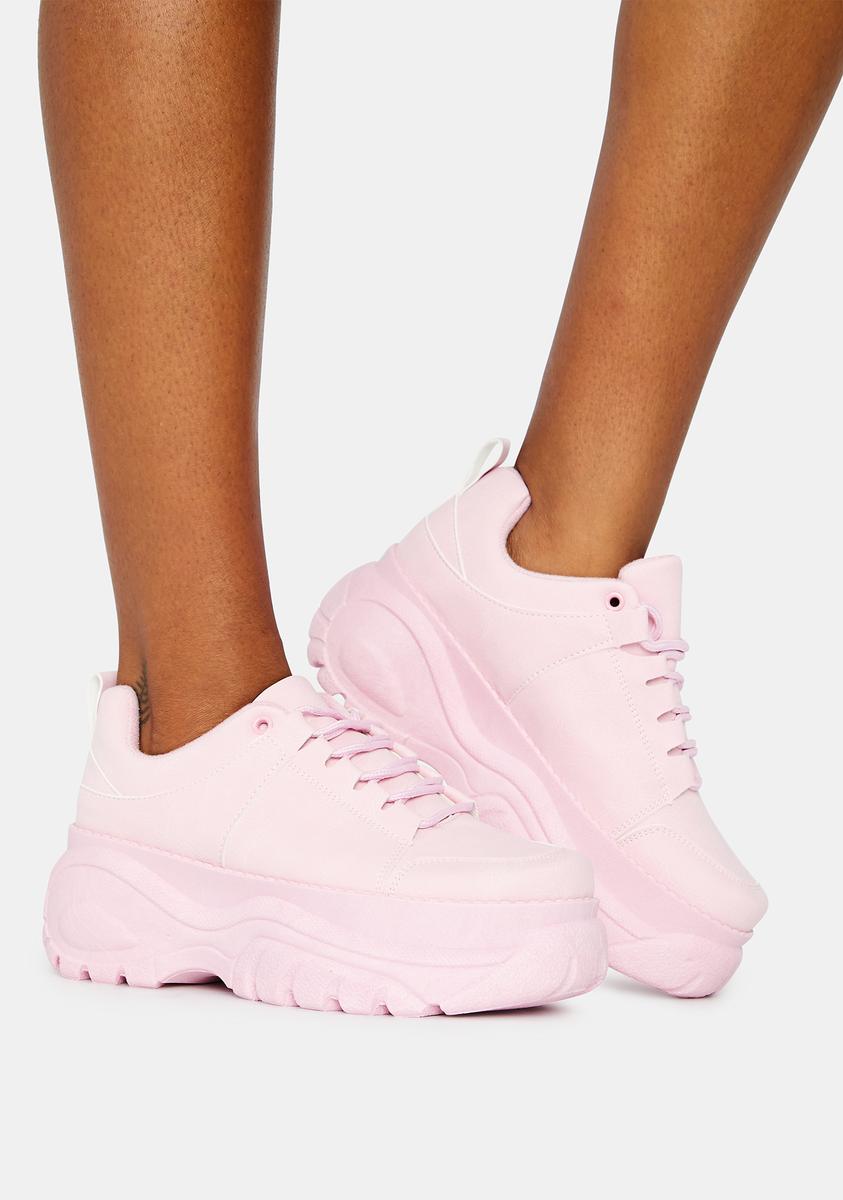 Chunky Platform Sneakers - Baby Pink – Dolls Kill