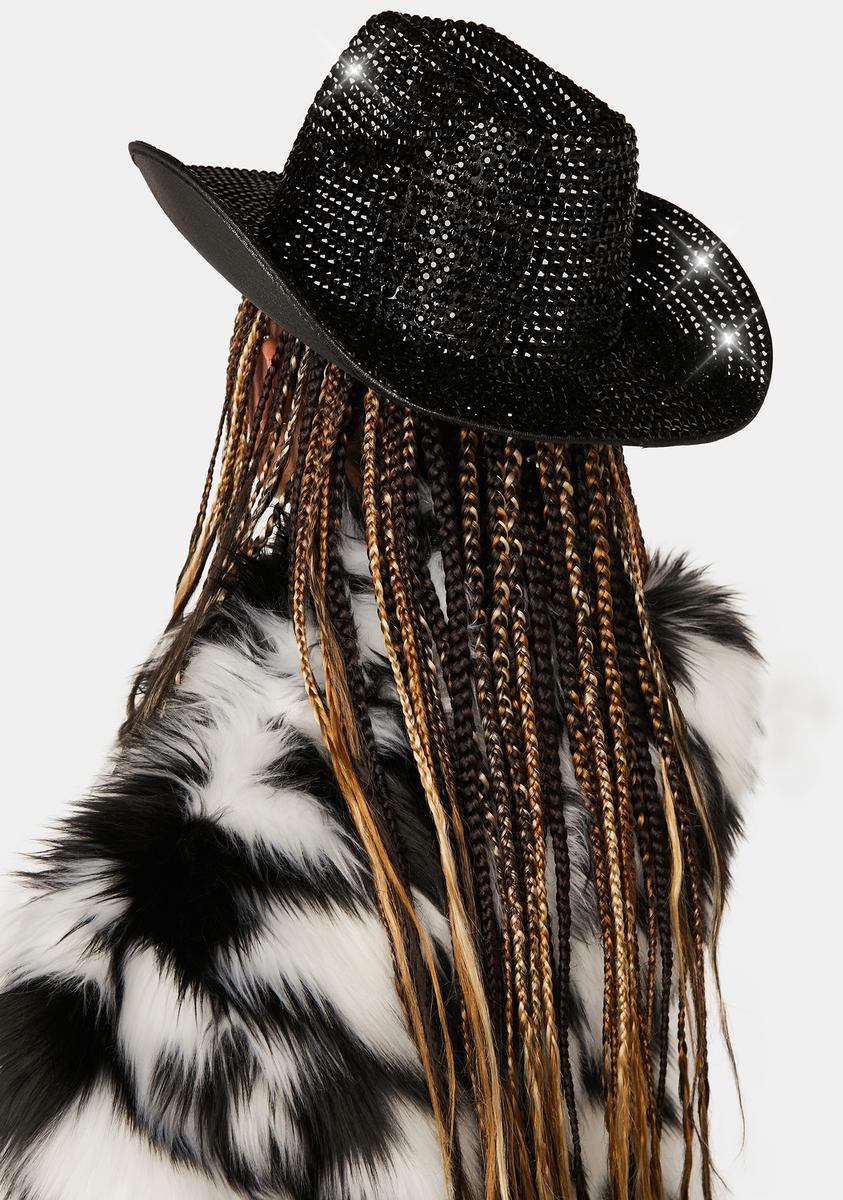 Star Studded Line-Up Rhinestone Star Cowboy Hat (Black) – NanaMacs