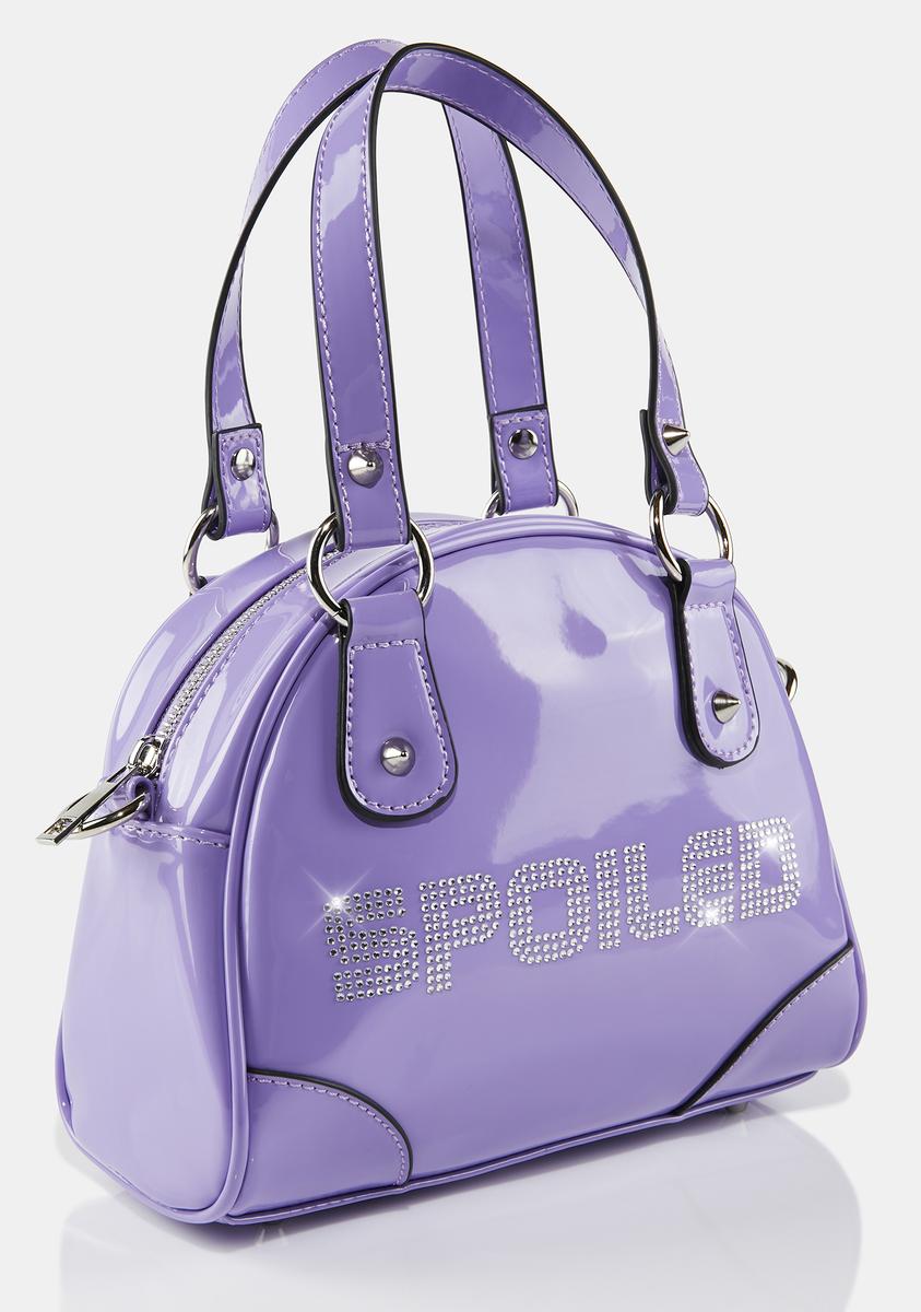 Horoscopez Cancer Spoiled Vinyl Bowler Bag - Purple – Dolls Kill