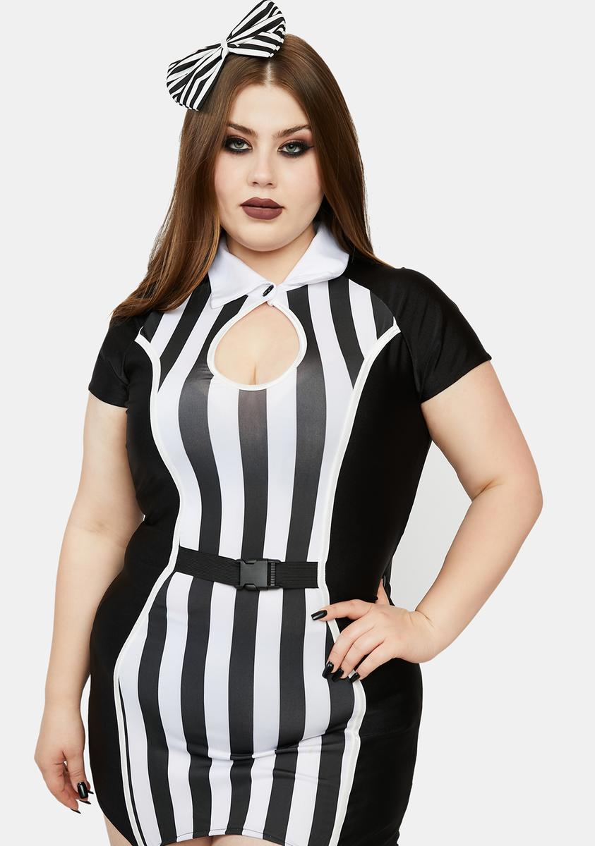 Plus Size Sexy Referee Costume - Black/White/Stripe – Dolls Kill