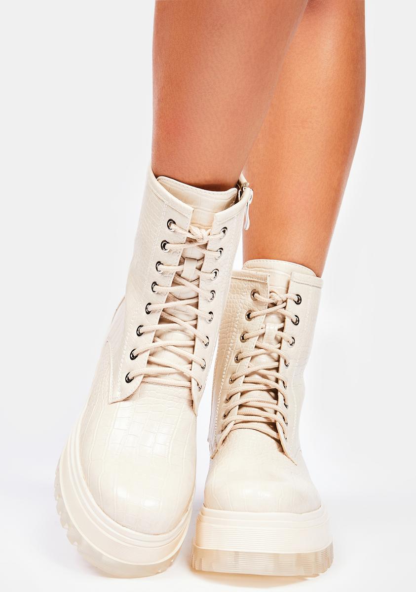 AZALEA WANG You're So Dramatic Combat Boots – Dolls Kill