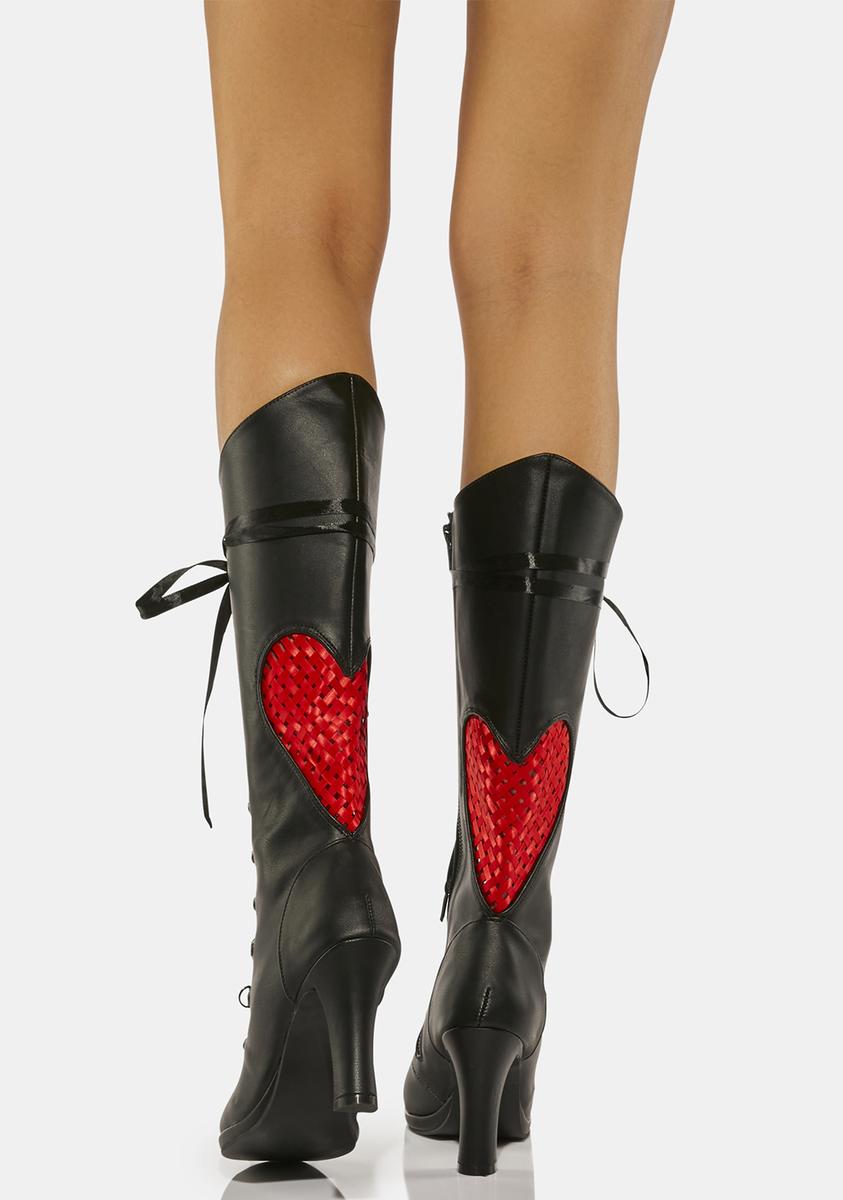 Hyper Glam Boots (Black / Red) – Congruent Space *₊˚⁎*₊